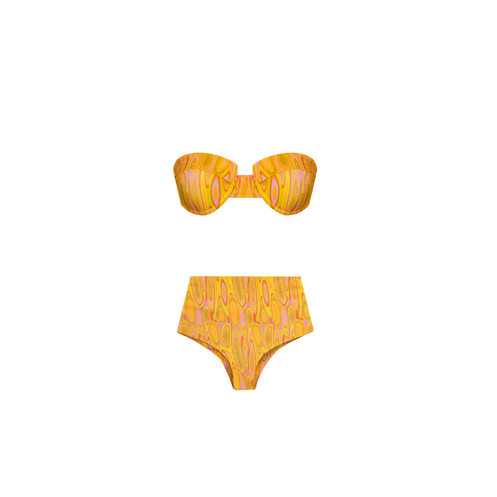 Bottom - High Waist Psy Yellow - By Boho Hunter