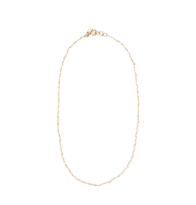 Pearl Necklace #1 (1.5-2mm) - Pearl & Yellow Gold - By Boho Hunter