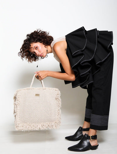 Gossypium Tote Bag - Beige - By Boho Hunter