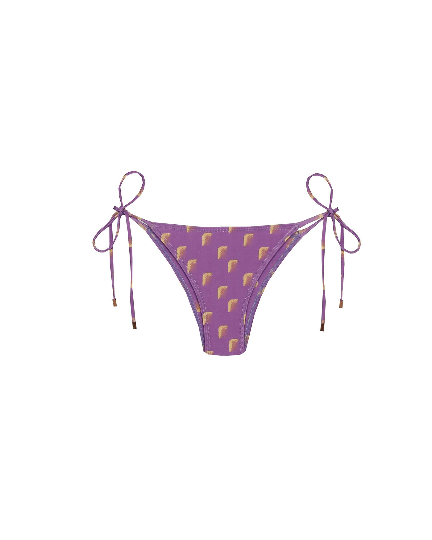 Bikini Bottom - Triangle Lilac Linen - By Boho Hunter