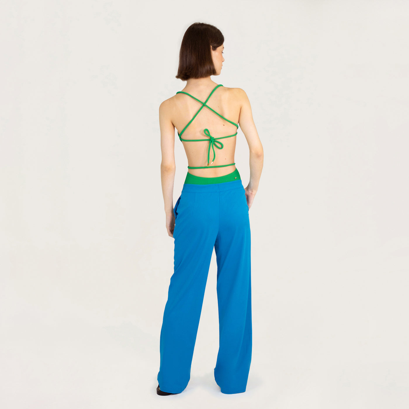 Low Rise Pants  Blue Old - By Boho Hunter