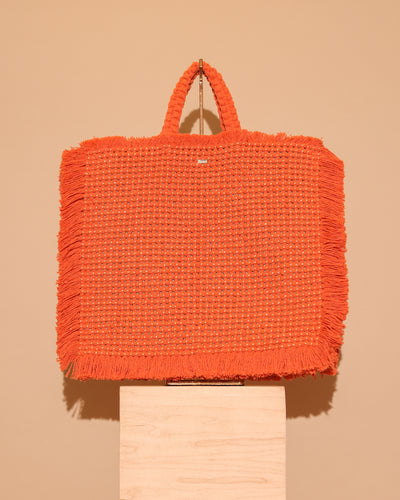 Gossypium Tote Bag  Orange & Gold - By Boho Hunter