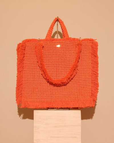 Gossypium Tote Bag  Orange & Gold - By Boho Hunter