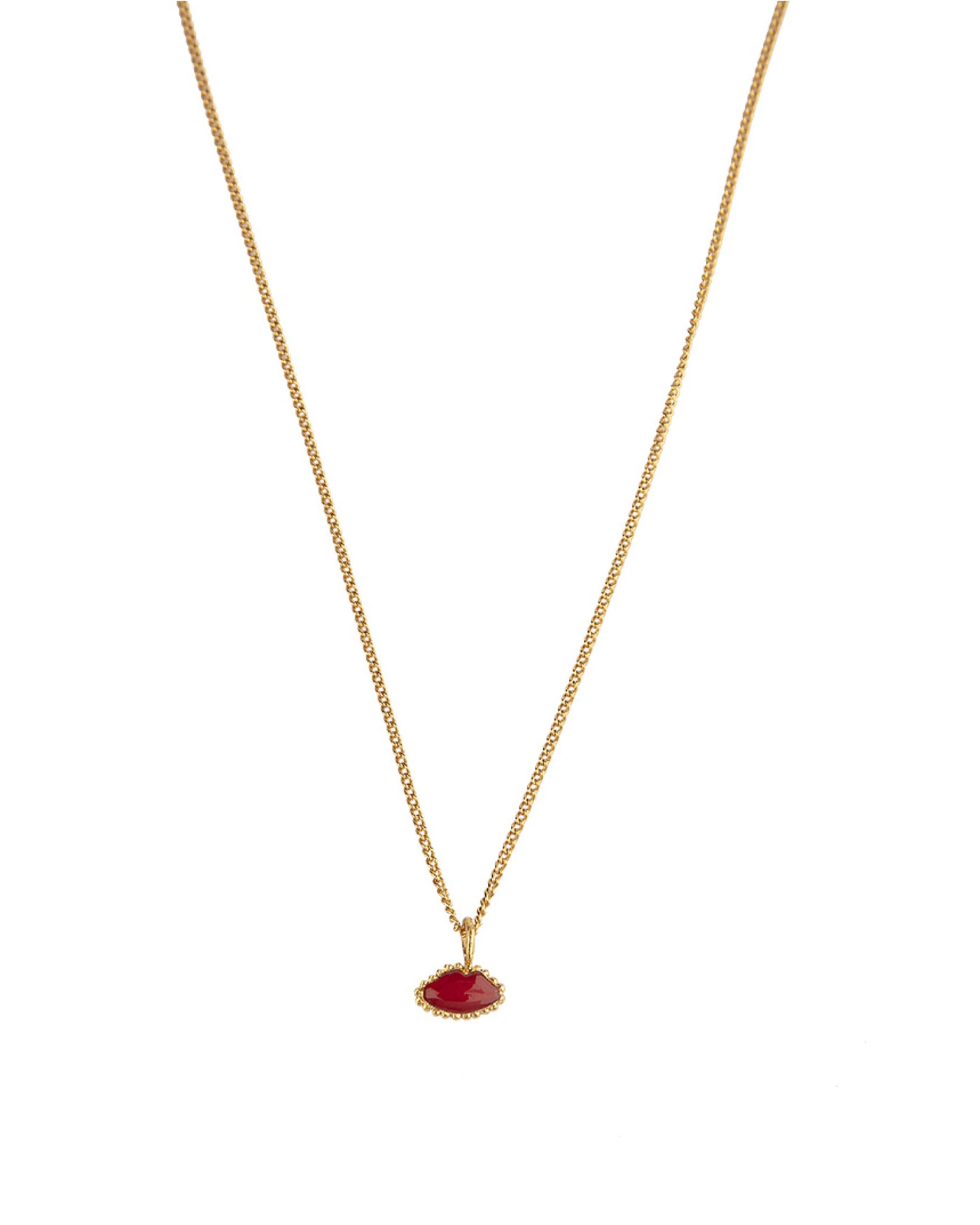 Kiss Me Red Tiny Chain - By Boho Hunter