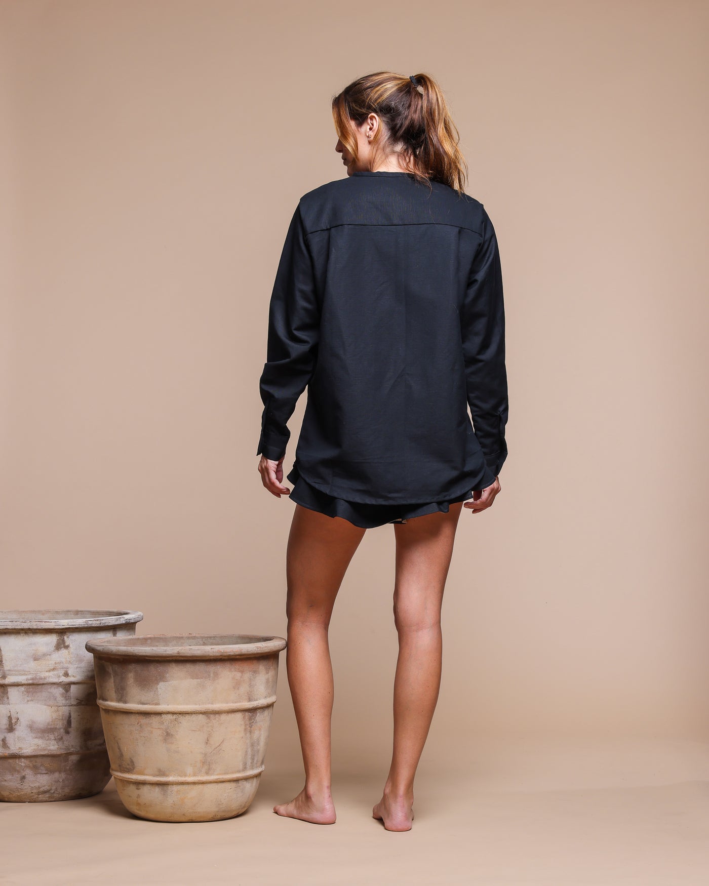 Ilkupo Summer Shirt Petrolium Black - By Boho Hunter