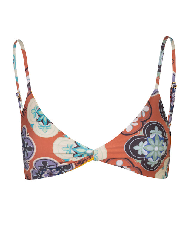 Pacifico Bikini Top Terracota Mosaic Sunny - By Boho Hunter