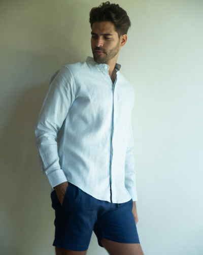CapriLinen Bermudas - Navy Blue - By Boho Hunter