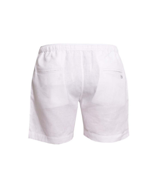 Capri Linen Bermudas - White - By Boho Hunter
