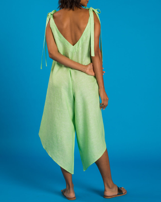 Granadina Linen Jumper - Apple Green - By Boho Hunter