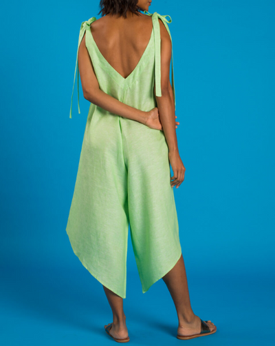 Granadina Linen Jumper - Apple Green - By Boho Hunter