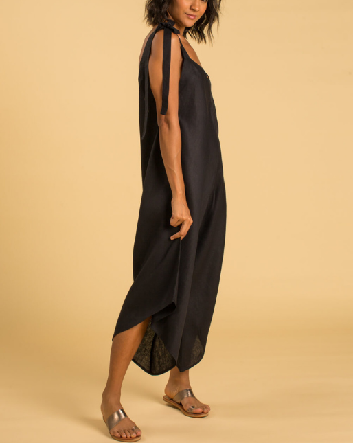 Granadina Linen Jumper - Black Boho Hunter Granadina Linen Jumper - Black Boho Hunter