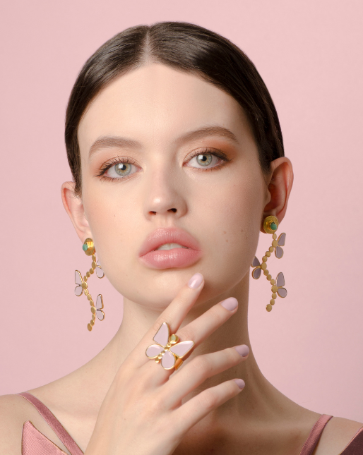 Sara Earrings Pink - By Boho Hunter