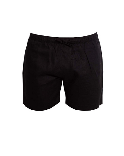 Capri Linen Bermudas - Black - By Boho Hunter