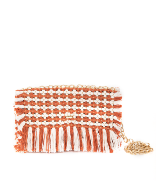Gossypium Clutch Bag #1 - Caramel & Buttercream - By Boho Hunter