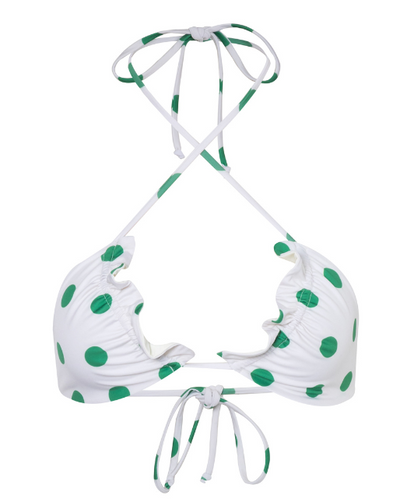 Casa de nada Top Green Polka/Ivory - By Boho Hunter