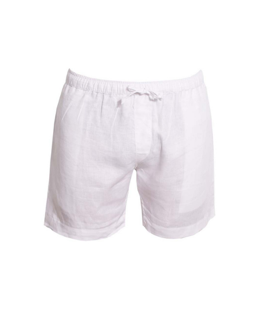 Capri Linen Bermudas - White - By Boho Hunter