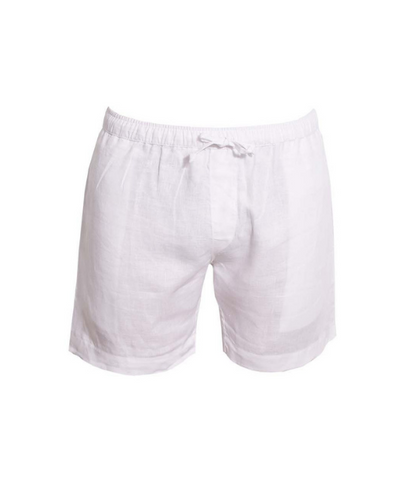 Capri Linen Bermudas - White - By Boho Hunter