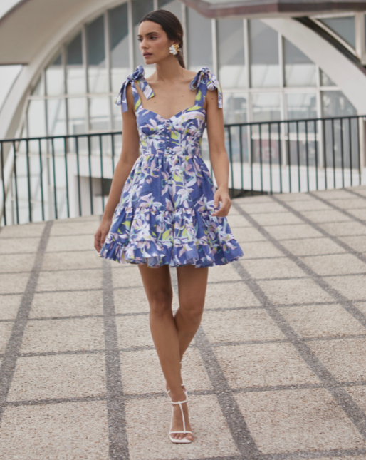 Papelon Dress in Orquidea Blue - By Boho Hunter