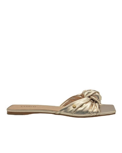 Cloe Flat Sandals - Light Gold - By Boho Hunter