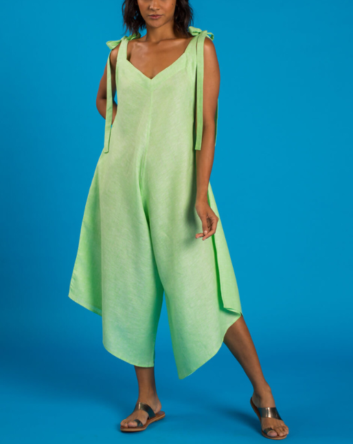 Granadina Linen Jumper - Apple Green - By Boho Hunter