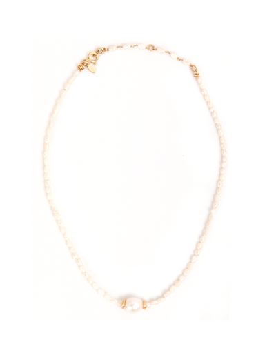 Cubagua Necklace #4 (11mm) - White Pearl - By Boho Hunter