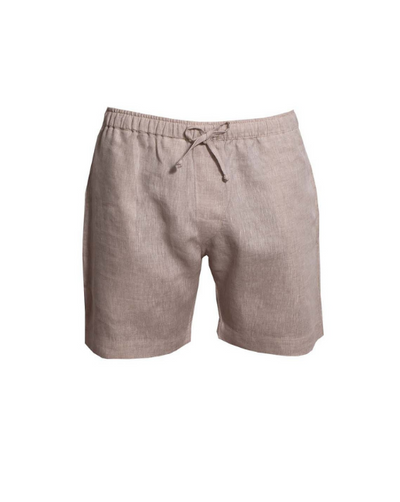 Capri Linen Bermudas - Beige - By Boho Hunter