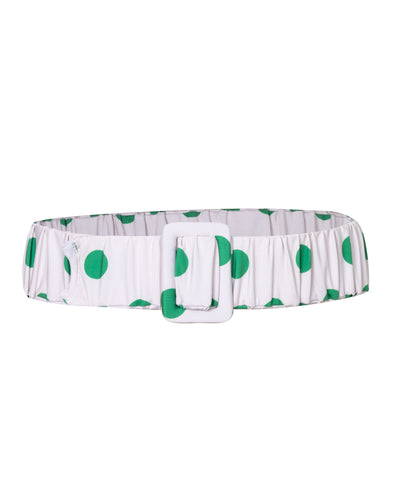 Braided Belt Green Polka/Ivory - By Boho Hunter